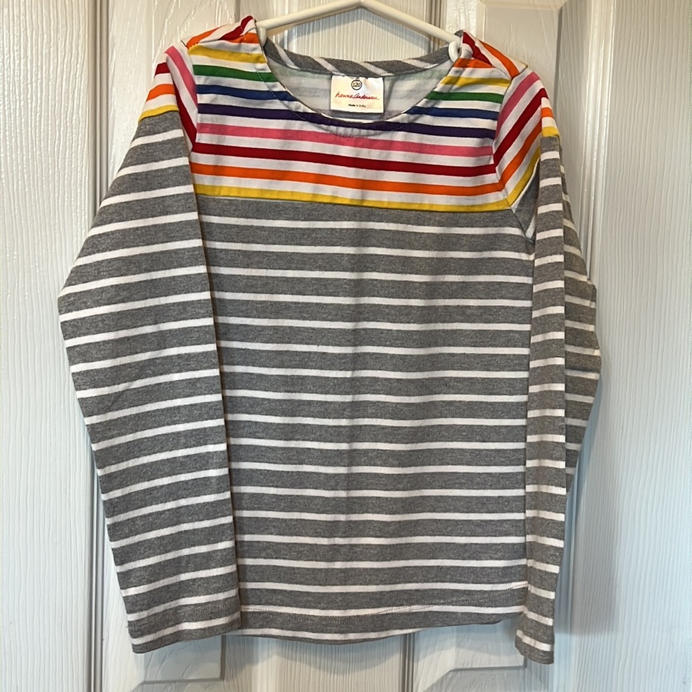 Hanna Rainbow stripe long sleeve shirt